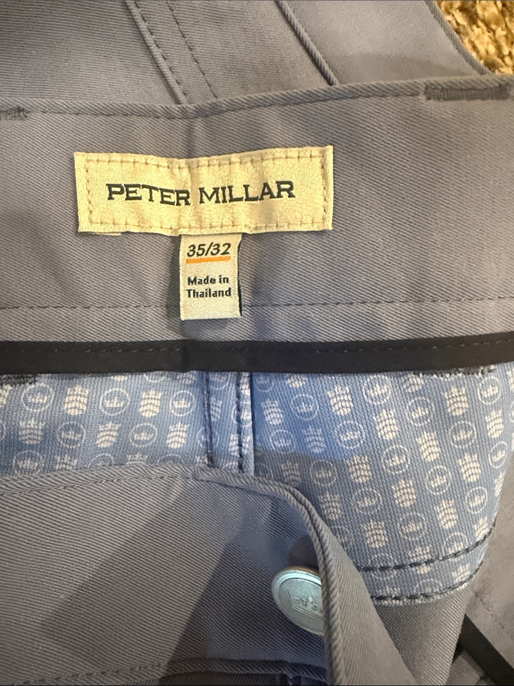 Peter Millar EB66 Light Blue Chinos 35x32 - Picture 3 of 5